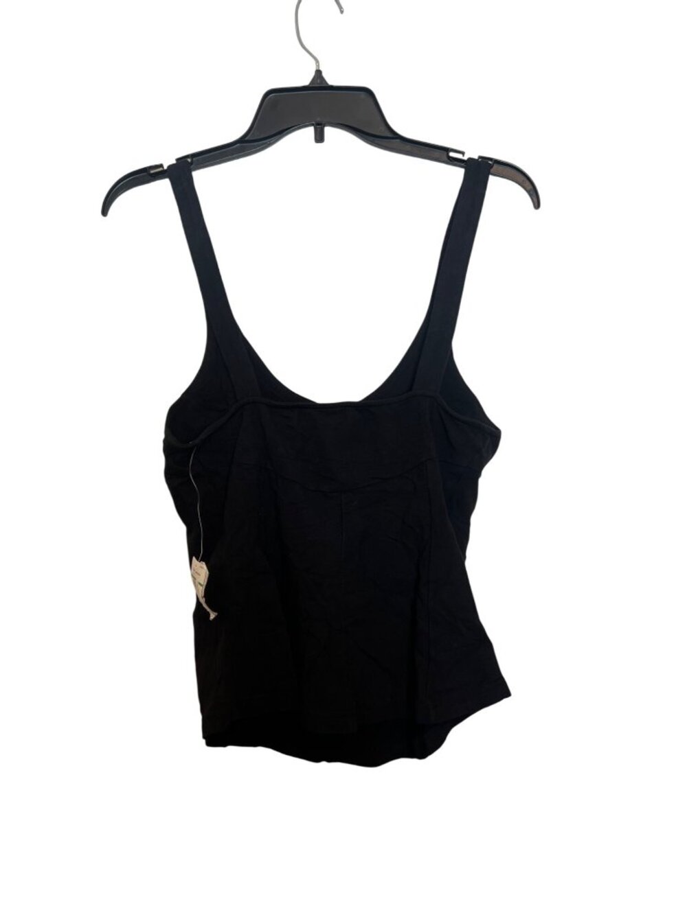 Free People Black Sleeveless Fitted Top Size L Cotton/Spandex Blend New With Tag - Picture 2 of 5